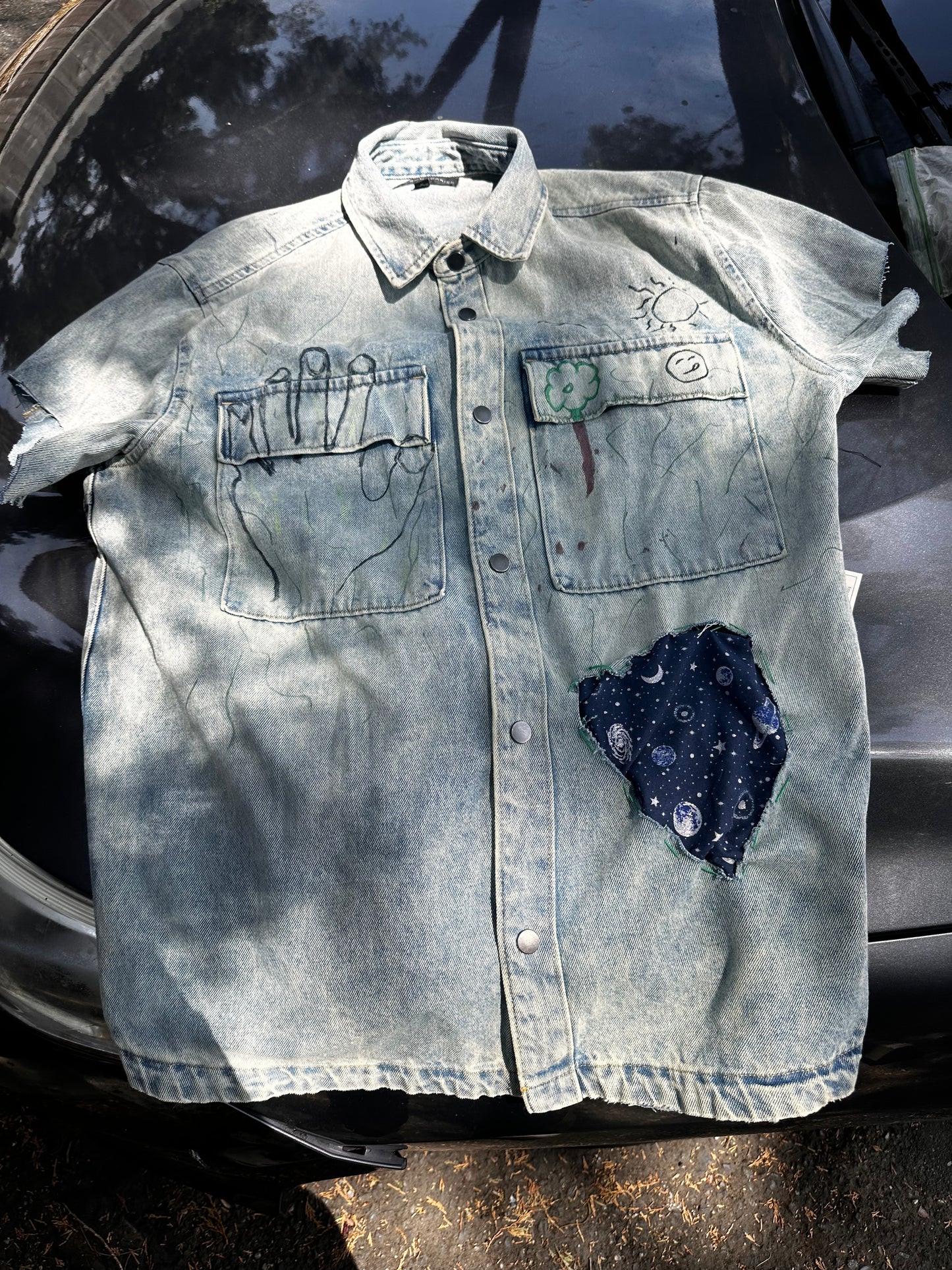 Just face it Jean Jacket Custom