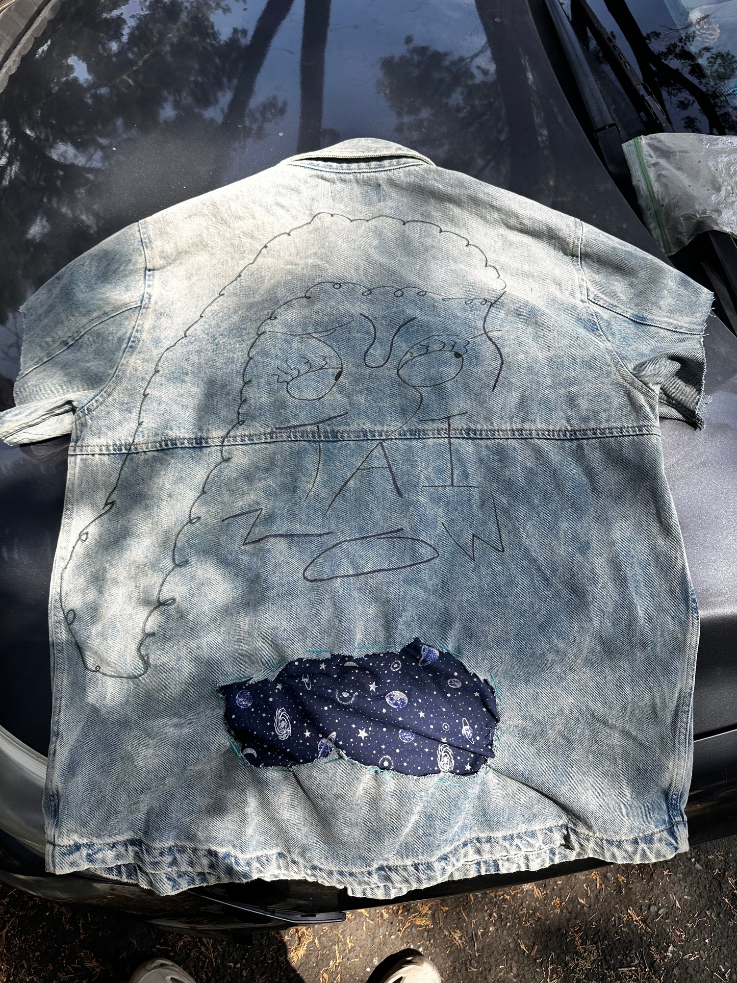 Just face it Jean Jacket Custom