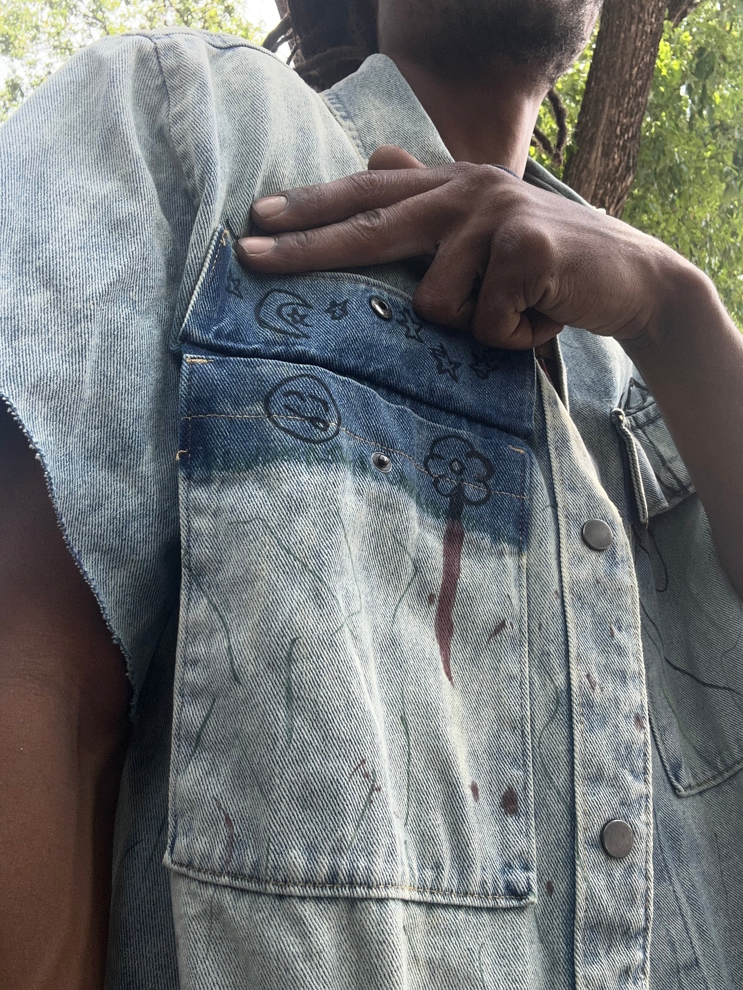 Just face it Jean Jacket Custom