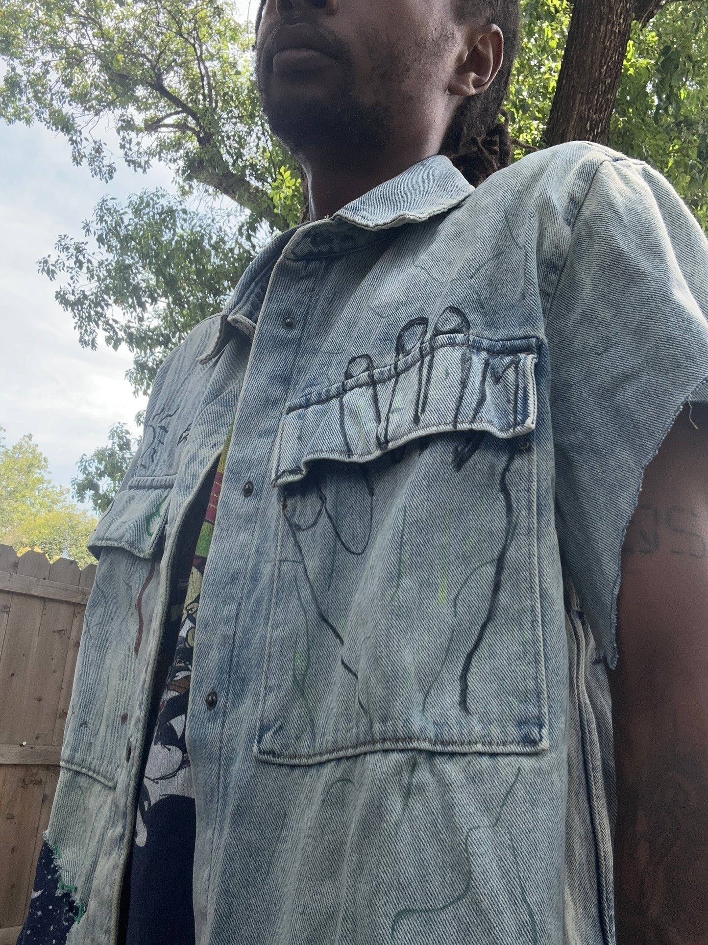 Just face it Jean Jacket Custom